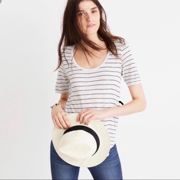 Madewell Tops - Madewell viscose gray and black striped tee